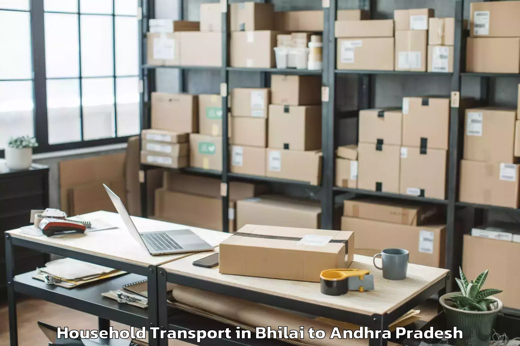 Reliable Bhilai to Duvvuru Household Transport